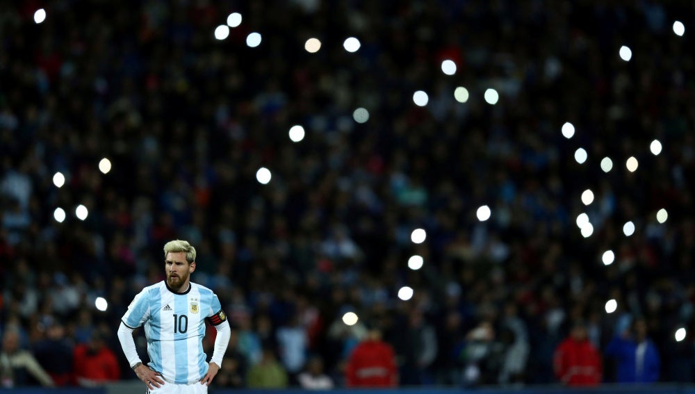 Leo Messi, con Argentina