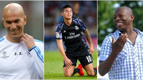 Zidane, James y Asprilla
