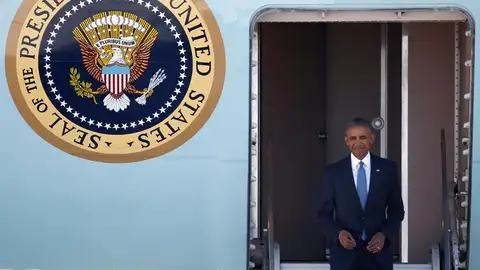 El presidente de Estados Unidos, Barack Obama, llega a Hangzhou, al este de China. El presidente de Estados Unidos, Barack Obama, llega a Hangzhou, al este de China
