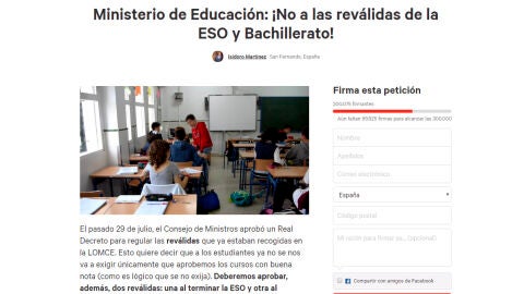 Solicitud: &iexcl;No a las rev&aacute;lidas de la ESO y Bachillerato! 
