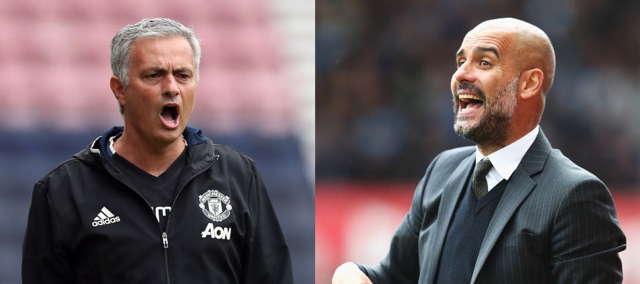 Mourinho-Guardiola, el enfrentamiento con 'más morbo' del derbi de Manchester. Mourinho-Guardiola, el enfrentamiento con 'más morbo' del derbi de Manchester.