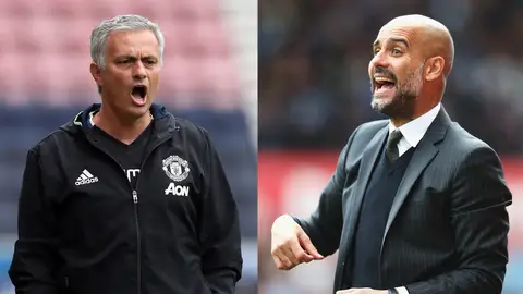 Mourinho-Guardiola, el enfrentamiento con 'más morbo' del derbi de Manchester. Mourinho-Guardiola, el enfrentamiento con 'más morbo' del derbi de Manchester.