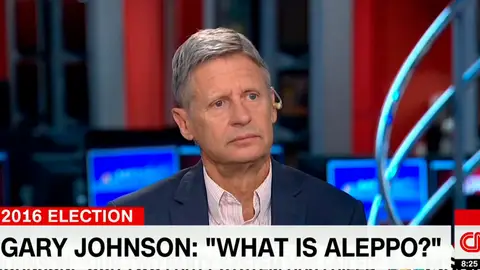 Gary Johnson, candidato independiente a la presidencia de los EEUU desconocía la existencia de Alepo Gary Johnson, candidato independiente a la presidencia de los EEUU desconocía la existencia de Alepo