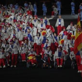 La delegación paralímpica española recorre el estadio de Maracaná