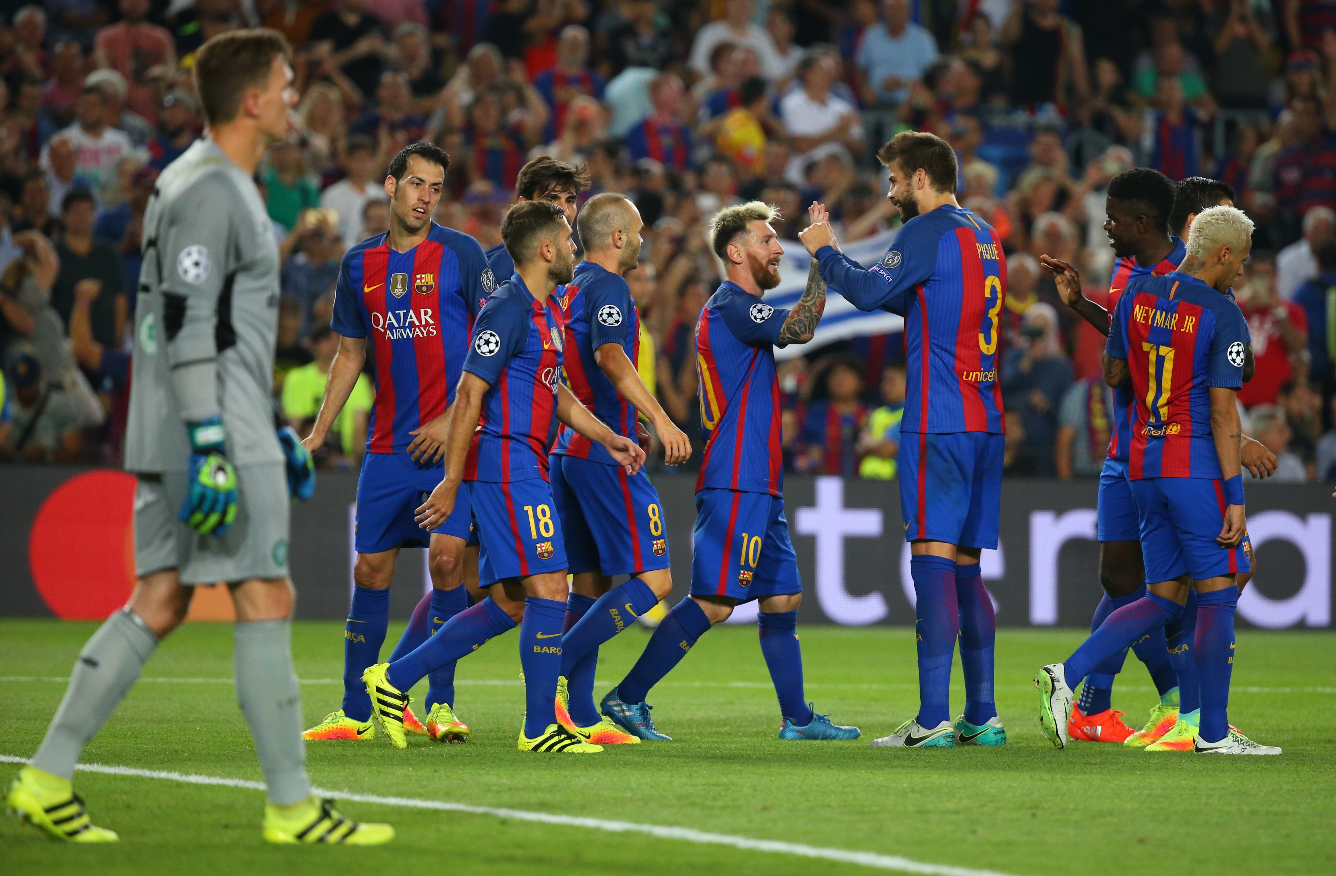 Festín escocés del Barça en su estreno en la Champions Festín escocés del Barça en su estreno en la Champions