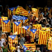Las esteladas, presentes en el Camp Nou Las esteladas, presentes en el Camp Nou