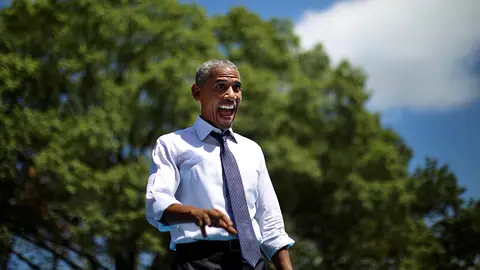 Barack Obama en un acto electoral Barack Obama en un acto electoral