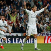 Cristiano Ronaldo tras su gol al Sporting de Lisboa