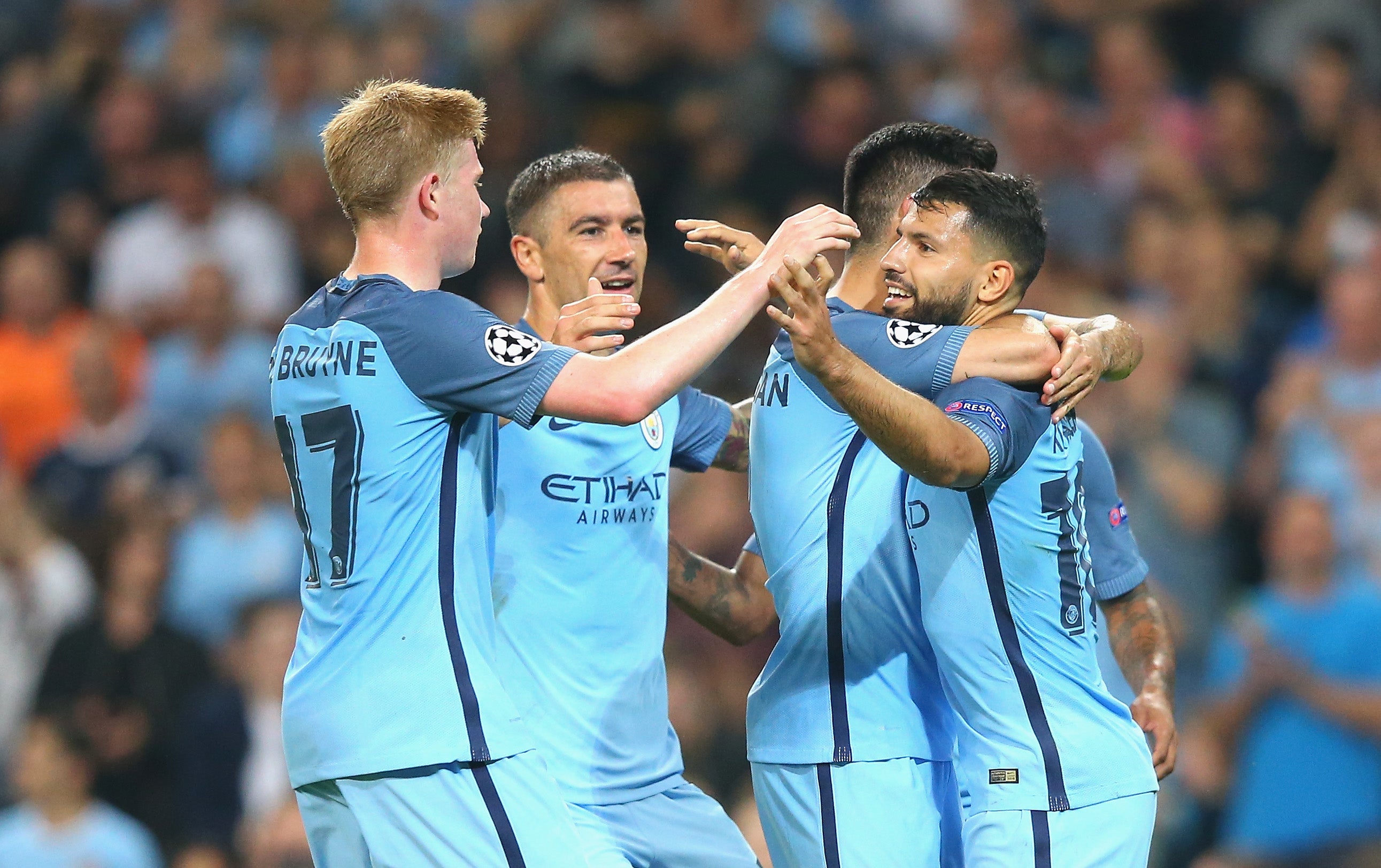 Agüero lidera la goleada del City de Guardiola ante el Gladbach en el estreno en Champions Agüero lidera la goleada del City de Guardiola ante el Gladbach en el estreno en Champions
