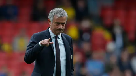 José Mourinho, en el estadio del Watford José Mourinho, en el estadio del Watford