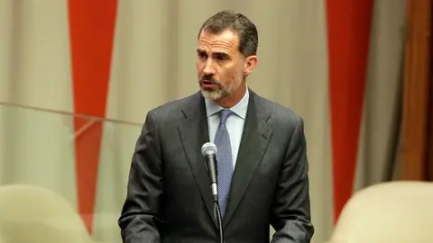 El Rey Felipe VI durante su discurso en la ONU El Rey Felipe VI durante su discurso en la ONU