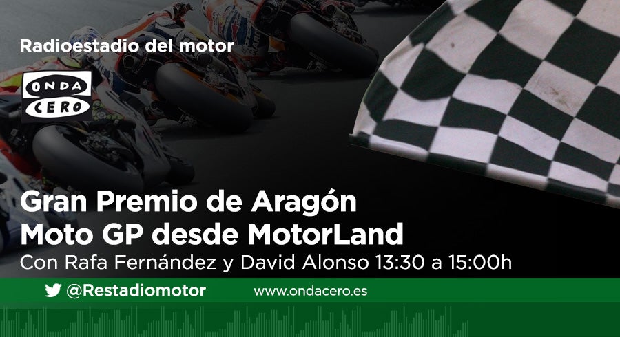Escucha en directo el GP de Motorland de Moto GP a través de la Onda Media (954 am), ondacero.es y la APP de Onda Cero Escucha en directo el GP de Motorland de Moto GP a través de la Onda Media (954 am), ondacero.es y la APP de Onda Cero