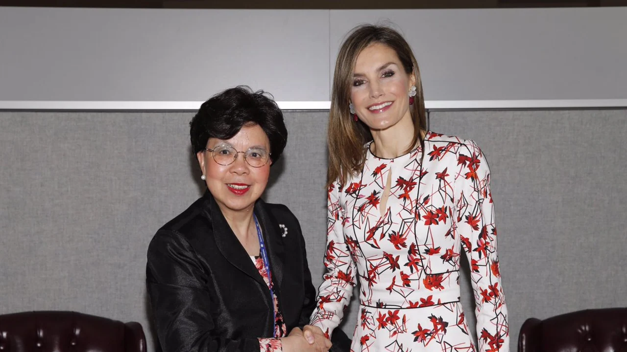 La Reina Letizia con la directora general de la OMS, Margaret Chan