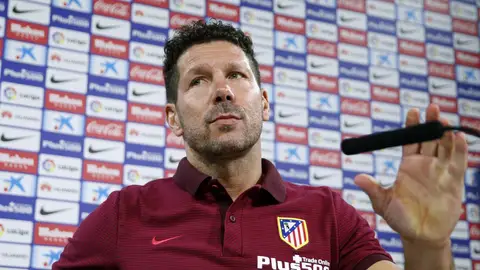 Simeone, en rueda de prensa Simeone, en rueda de prensa
