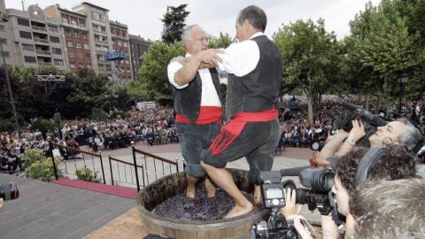 Pisada de la uva en La Rioja