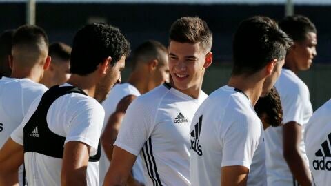 El Valencia, en un entrenamiento