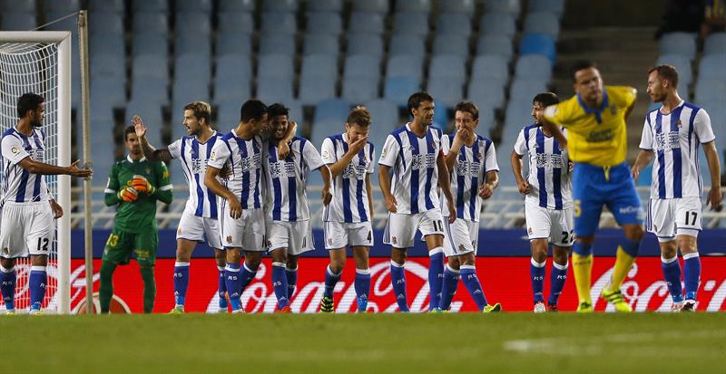 Real Sociedad 4 - 1 Las Palmas. La Real Sociedad golea al conjunto canario Real Sociedad 4 - 1 Las Palmas. La Real Sociedad golea al conjunto canario