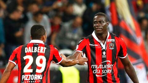 Balotelli, en el partido con el Niza