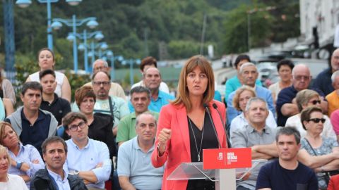 La candidata a lehendakari del PSE-EE, Idoia Mendia. 