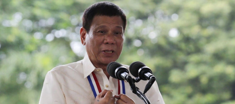 El presidente de Filipinas, Rodrigo Duterte El presidente de Filipinas, Rodrigo Duterte