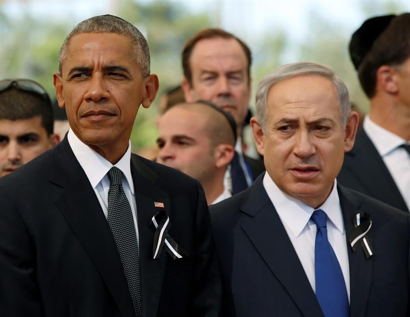 Obama exhorta a Israel a retomar el camino de la paz en el funeral de Peres Obama exhorta a Israel a retomar el camino de la paz en el funeral de Peres