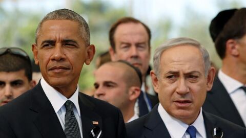El presidente estadounidense, Barack Obama (i), junto al primer ministro israel&iacute;, Benjam&iacute;n Netanyahu