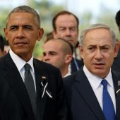 El presidente estadounidense, Barack Obama (i), junto al primer ministro israelí, Benjamín Netanyahu