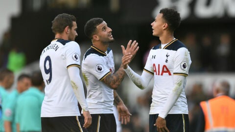El Tottenham celebra un gol