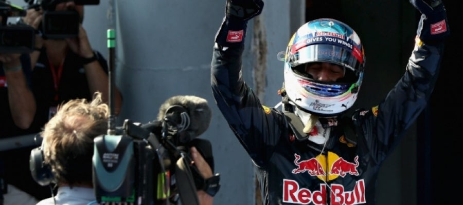 Ricciardo celebra su victoria Ricciardo celebra su victoria