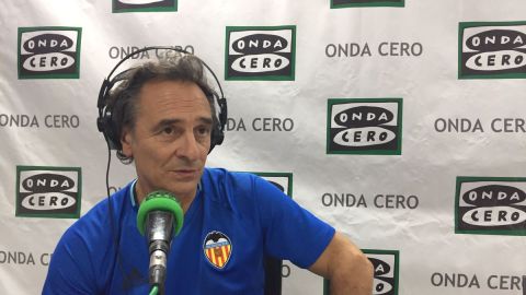 El entrenador del Valencia CF, Cesare Prandelli.