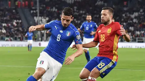 Jordi Alba, durante el partido contra Italia Jordi Alba, durante el partido contra Italia