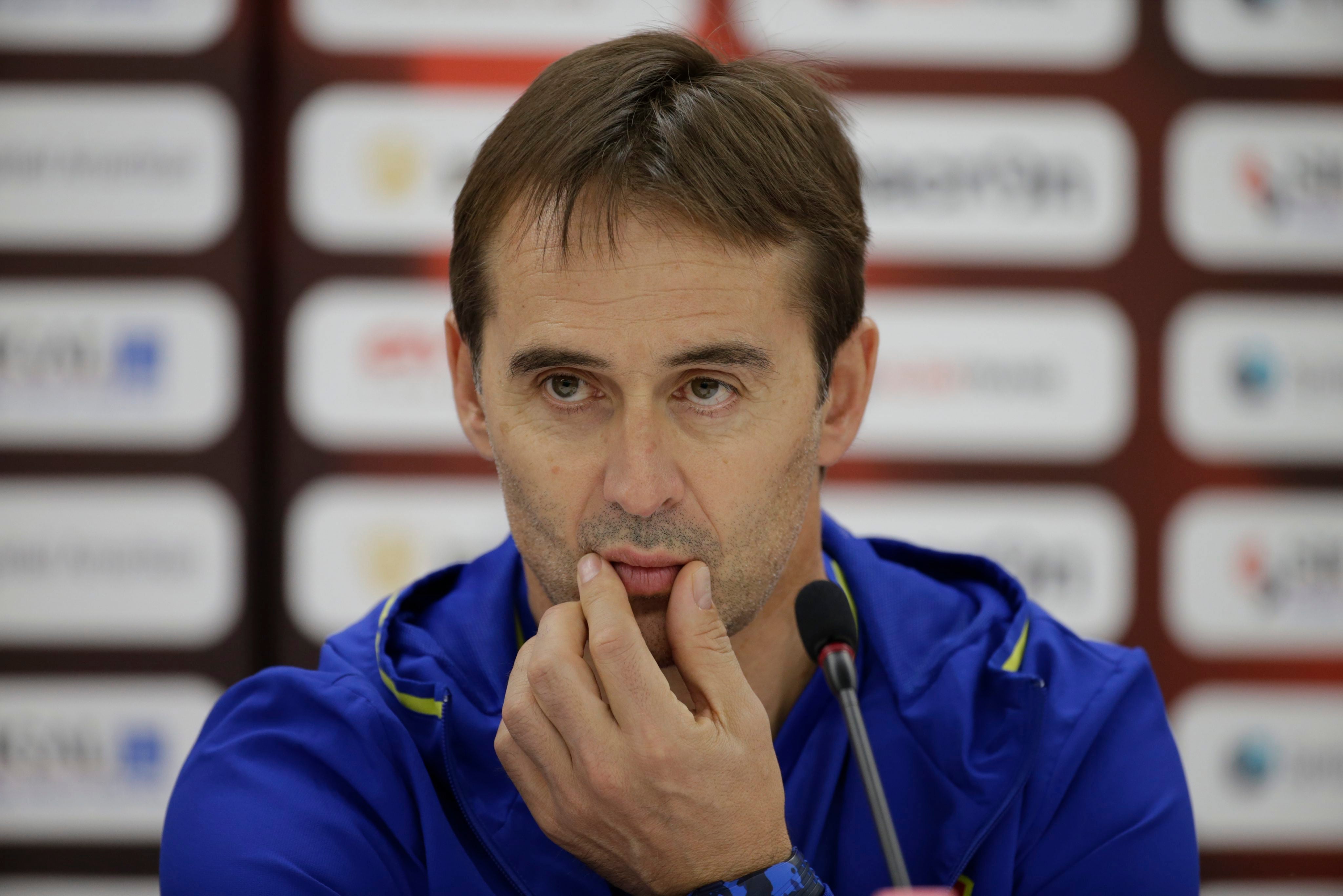 Lopetegui: "El campo es el que es, no está bajo nuestro control" Lopetegui: "El campo es el que es, no está bajo nuestro control"