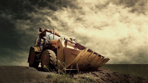 Tractor amarillo