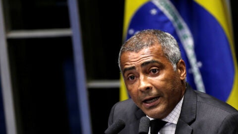 El exfutbolista Romario, durante una sesi&oacute;n del Congreso brasile&ntilde;o como senador