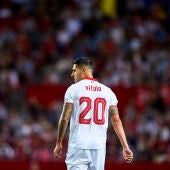 Vitolo, durante un partido con el Sevilla