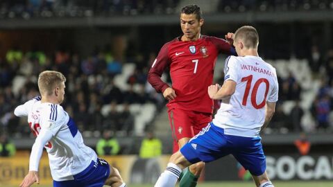 Cristiano Ronaldo, en un momento del encuentro.