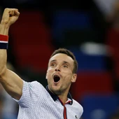 El tenista español Roberto Bautista celebra el triunfo El tenista español Roberto Bautista celebra el triunfo