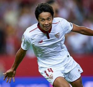Kiyotake celebra un gol con el Sevilla Kiyotake celebra un gol con el Sevilla