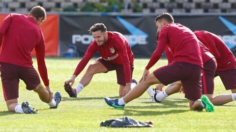 Sa&uacute;l se entrena con el Atl&eacute;tico