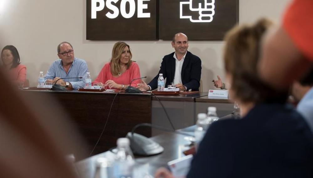 Susana Díaz junto a Juan Cornejo en la Comisión Ejecutiva Regional