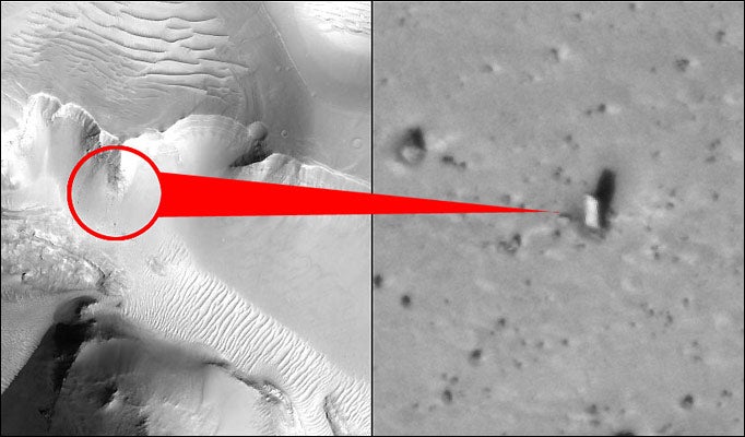Punta Norte: El enigma de un monolito en una luna de Marte Punta Norte: El enigma de un monolito en una luna de Marte