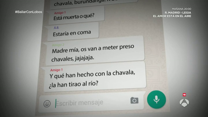 "Os van a meter presos chavales", la respuesta en whatsapp de un amigo al ver uno de los vídeos de 'La Manada' "Os van a meter presos chavales", la respuesta en whatsapp de un amigo al ver uno de los vídeos de 'La Manada'