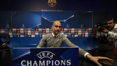 Guardiola, en sala de prensa