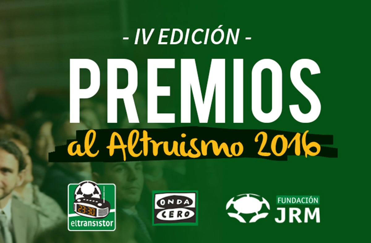 Premios al Altruismo 2016 de la Fundación José Ramón de la Morena Premios al Altruismo 2016 de la Fundación José Ramón de la Morena