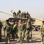 Miembros de las fuerzas kurdas 'peshmergas'