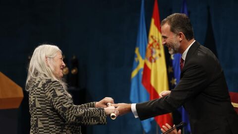 Mary Beard en la ceremonia de entrega de los Premios Princesa de Asturias
