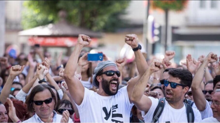 Jes&uacute;s Candel, Spiriman, encabeza una protesta