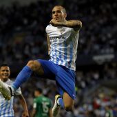 Sandro Ramírez celebra su gol ante el Leganés