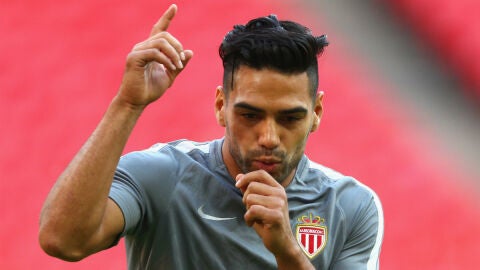 Falcao, en un entrenamiento