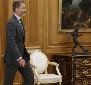 Felipe VI, durante la ronda de consultas Felipe VI, durante la ronda de consultas